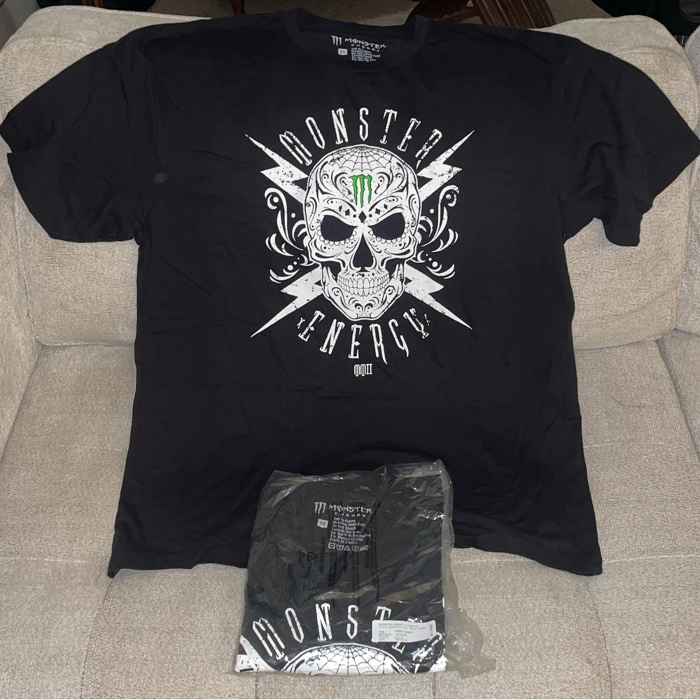Monster Energy Electric Skull T- shirt
